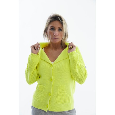 Gilet en maille Jaune Agnes